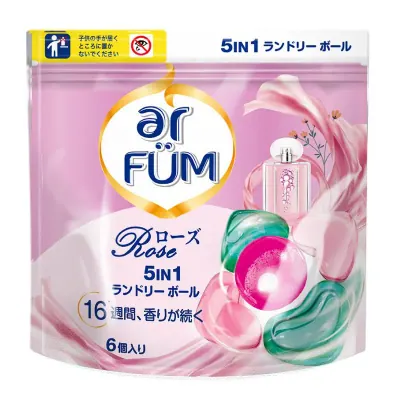 Viên Giặt Xả 5in1 Arfum Rose Túi 6 Viên x 12g-CX