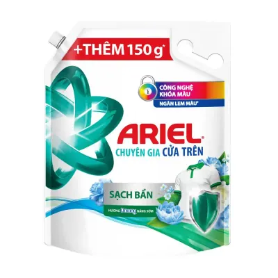 Nước Giặt Ariel Sạch Sâu Hương Nắng Mai Cho Máy Giặt Cửa Trên Túi 3.65kg