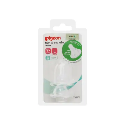 Núm Vú Pigeon Siêu Mềm Size L 02 Cái