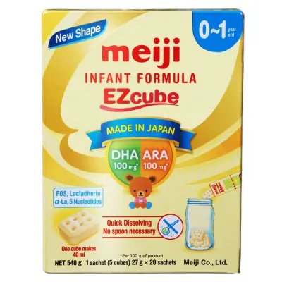 Sản Phẩm Dinh Dưỡng Công Thức Cho Trẻ Từ 0-12th Meiji Infant Formula Ezcube 540g