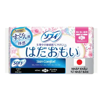Băng Vệ Sinh Sofy Comfort Bông 23cm Cánh 20 Miếng