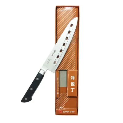 Dao Thái Lỗ Inox Super Chef Cán Nhựa D.b-18.5cm
