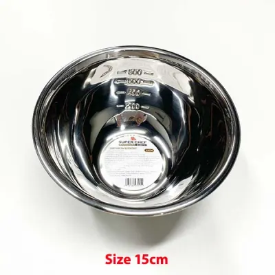 Thau Inox 304 Super Chef Có Vạch Lường SC_DB3115 15Cm
