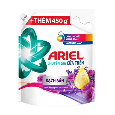 Nước Giặt Ariel Hương Downy Oải Hương Cho Máy Giặt Cửa Trên Túi 3.65kg