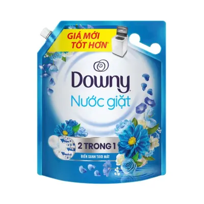 Nước Giặt Downy 2 Trong 1 Biển Xanh Thơm Mát Túi 2.65kg
