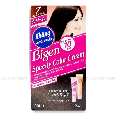 Kem Nhuộm Tóc Bigen Cream 7 Đen Ánh Nâu