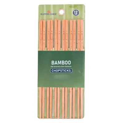 Bộ 12 Đôi Đũa Tre Super Chef TB1202 24Cm