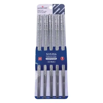Bộ 5 Đôi Đũa Inox 304 Super Chef TB6404