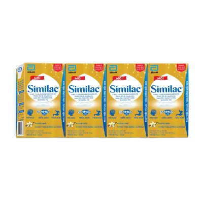 Lốc 4 Hộp Sữa Dinh Dưỡng Abbott Similac HMO Hương Vani 110ml -