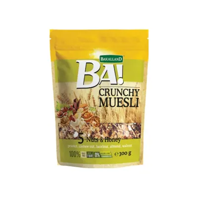Bột Ngũ Cốc BA! Crunchi Muesli 5 Nuts & Honey 300g