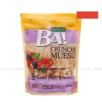 Ngũ Cốc Bakalland Muesli 5 Loại Trái Cây Rừng và Mật Ong Túi 300g