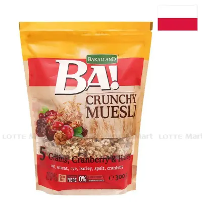 Ngũ Cốc Bakalland Muesli 5 Loại Hạt Lúa Mạch và Mật Ong Túi 300g