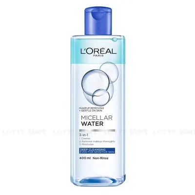 Nước Tẩy Trang Làm Sạch Sâu L'Oréal Micellar Water 3-in-1 Deep Cleansing Even For Sensitive Skin 400ml