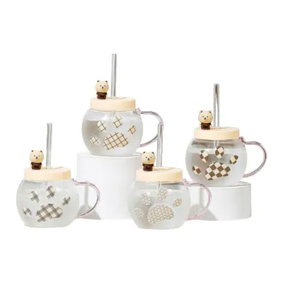 Ly Thủy Tinh Muỗng Hoa Văn 5040