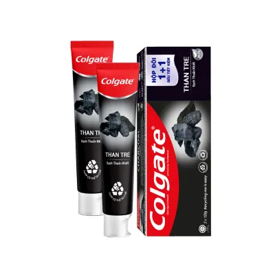 Bộ 2 Kem Đánh Răng Colgate Thiên Nhiên Than Tre 120g