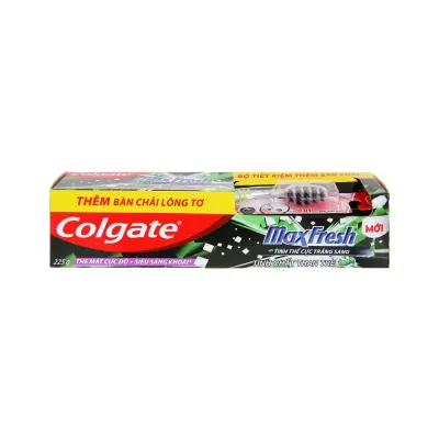 Kem Đánh Răng Colgate MaxFresh Than Tre 225g + Bàn Chải Đánh Răng