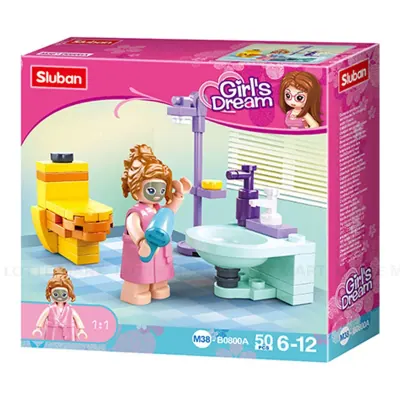 Đồ Chơi Lắp Ráp Phòng Tắm Sluban M38-B0800A (50 Chi Tiết)
