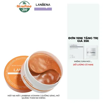 Mặt Nạ Mắt Lanbena Vitamin C Dưỡng Sáng, Mờ Quầng Thâm 60 Miếng