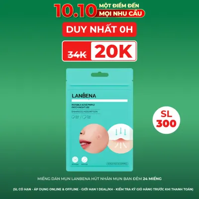 Miếng Dán Mụn Lanbena Hút Nhân Mụn Ban Đêm 24 Miếng