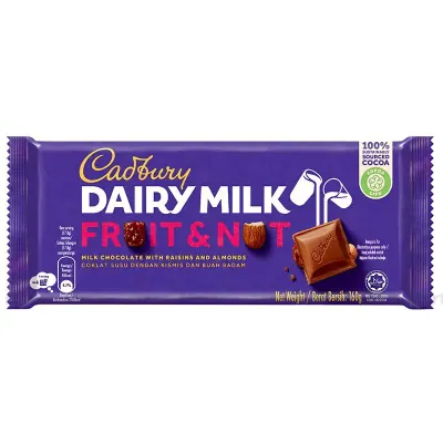 Socola Cadbury Dairy Milk Trái Cây và Hạt 160g