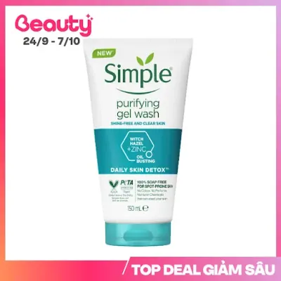 Gel Rửa Mặt Simple Thanh Khiết Giảm Bóng Nhờn 150ml