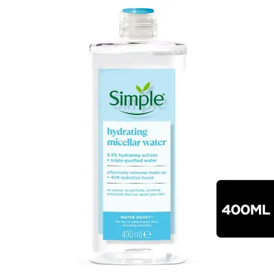 Nước Tẩy Trang Simple Water Boost Sạch Sâu và Cấp Ẩm 400ml