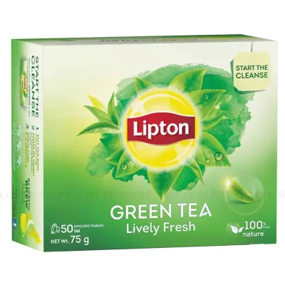 Trà Xanh Túi Lọc Lipton Tươi Mới Hộp 50 Gói 1.5g