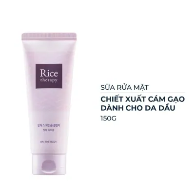 Sữa Rửa Mặt On the body Rice Therapy Cám Gạo 150ml