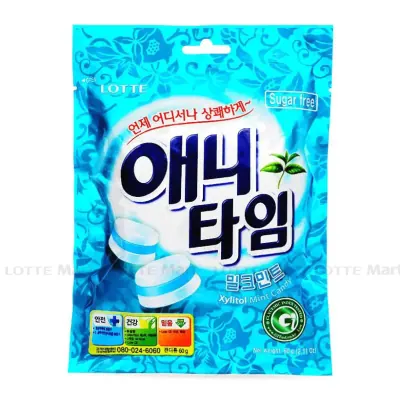 Kẹo Lotte Anytime Bạc Hà Gói 60g