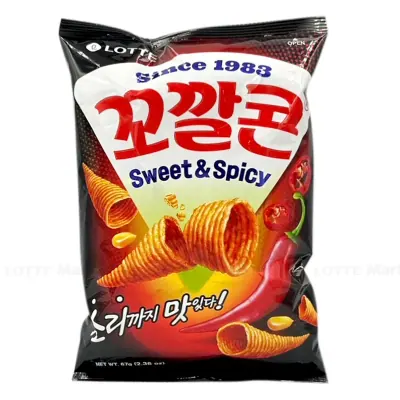 Snack Bắp Hình Nón Lotte Vị Ngọt và Cay Gói 67g