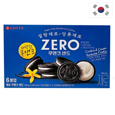 Bánh Quy Nhân Kem Lotte Cream Zero Hộp 288g