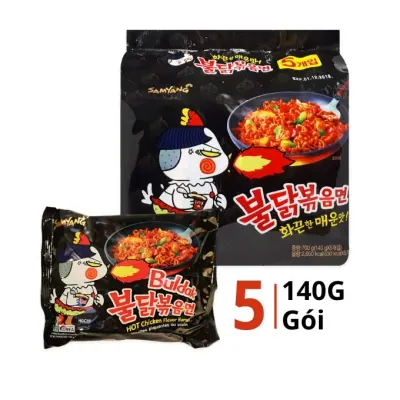 Lốc 5 Gói Mì Trộn Samyang Vị Gà Cay Truyền Thống 140g