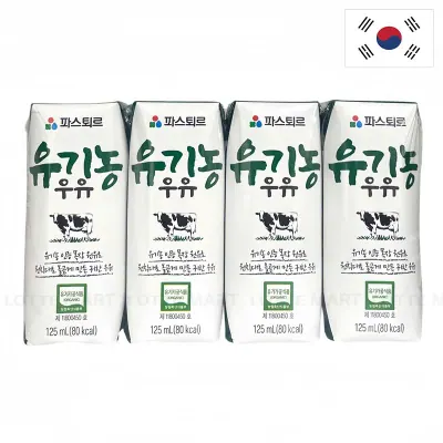 Lốc 4 Hộp Sữa Tươi Tiệt Trùng Lotte Pasteur Organic 125ml