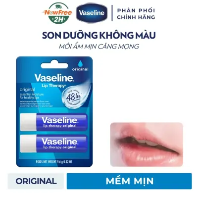 Bộ 2 Son Dưỡng Môi Vaseline Mềm Mịn 4.8g