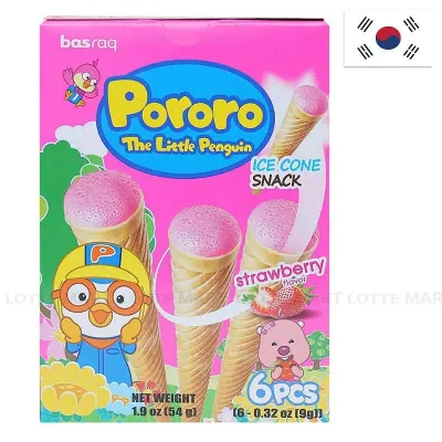 Bánh Kem Ốc Quế Pororo Vị Dâu Hộp 54g
