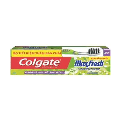 Kem Đánh Răng Colgate Max Fresh Trà Xanh 225g + Bàn Chải Đánh Răng