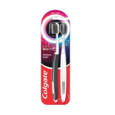 Bộ 2 Bàn Chải Đánh Răng Colgate Optic White Trắng Răng