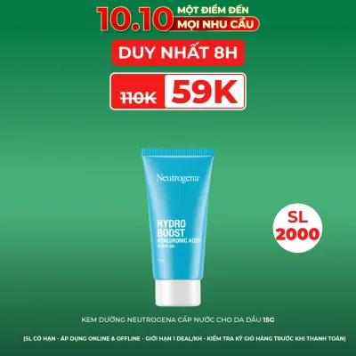 [Mini] Kem Dưỡng Neutrogena Cấp Nước Cho Da Dầu 15g