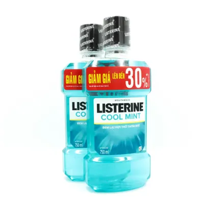 Combo 2 Chai Nước Súc Miệng Listerine Cool Mint 750ml