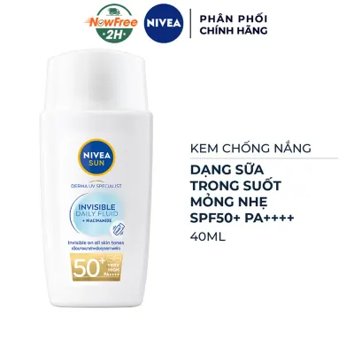 Kem Chống Nắng Nivea Dạng Sữa Trong Suốt Mỏng Nhẹ SPF50+ 40ml