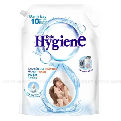 Nước Giặt Hygiene Đậm Đặc Dịu Êm Dành Cho Máy Giặt Cửa Trước và Cửa Trên Túi 3L