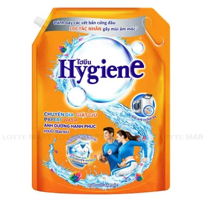 Nước Giặt Hygiene Đậm Đặc Ánh Dương Hạnh Phúc Dành Cho Máy Giặt Cửa Trước và Cửa Trên Túi 3L
