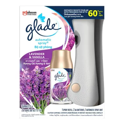 Bộ Xịt Phòng Tự Động Glade Hương Oải Hương & Vani 252ml
