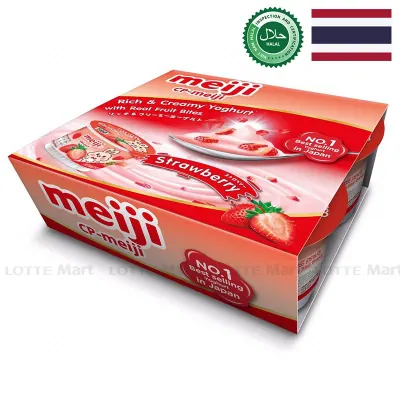 Lốc 4 Hũ Sữa Chua Meiji Dâu Tây 90g