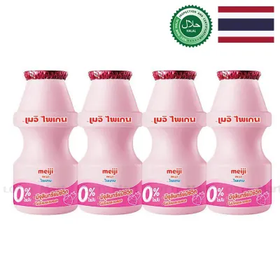 Sữa Chua Uống Meiji Hương Dâu Chai 85ml (Lốc 4 Chai)