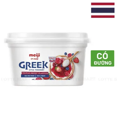 Sữa Chua Ăn Kiểu Hy Lạp Meiji Ba Loại Quả Mọng 500g