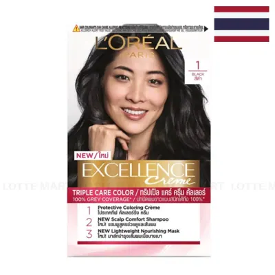 Kem Nhuộm Tóc L'Oréal Paris Dưỡng Tóc Phủ Bạc Màu Đen Tự Nhiên 172ml