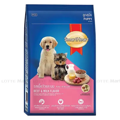 Thức Ăn Cho Chó Con SmartHeart Vị Thịt Bò và Sữa 1.3kg