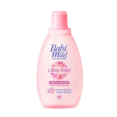 Sữa Tắm Gội Babi Mild White Sakura 180 / 200ml