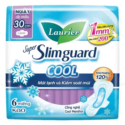 Băng Vệ Sinh Laurier Siêu Mỏng Mát Lạnh 30cm Gói 6 Miếng